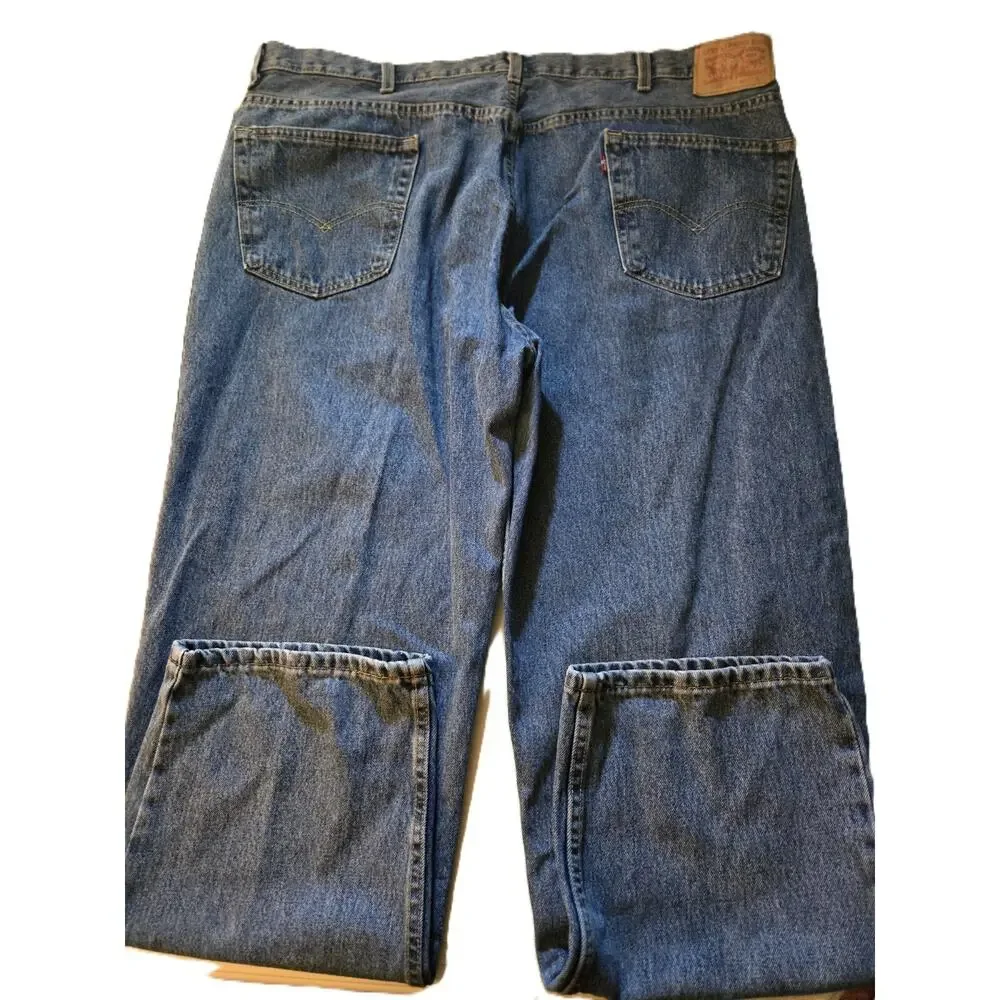 Levi's 550 Relaxed Fit Mens Blue Cotton Denim Jeans‎ 44 x 30